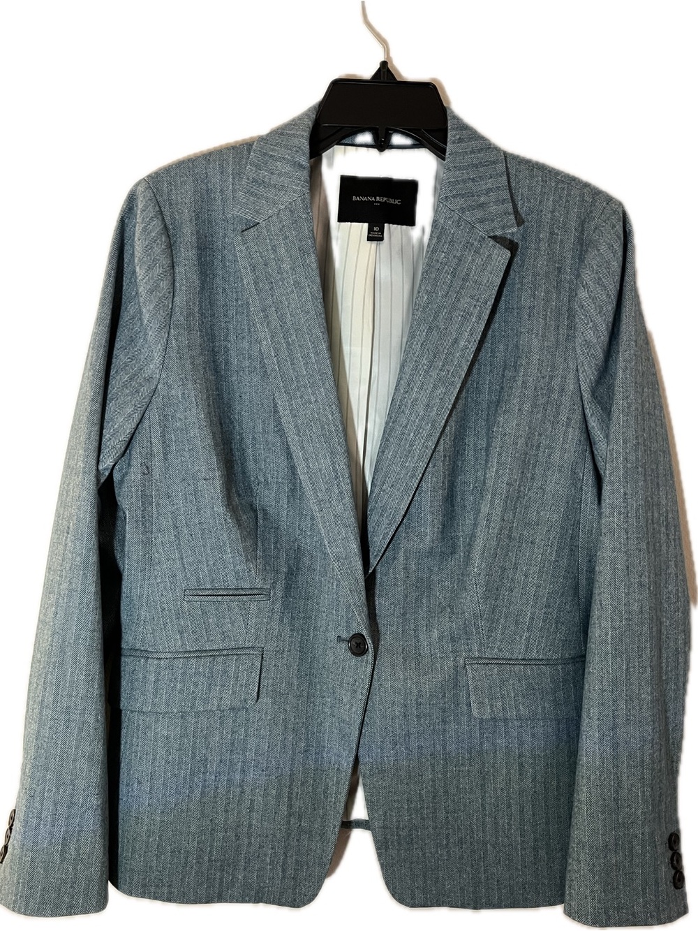 Banana Republic Teal Herringbone Women's Blazer